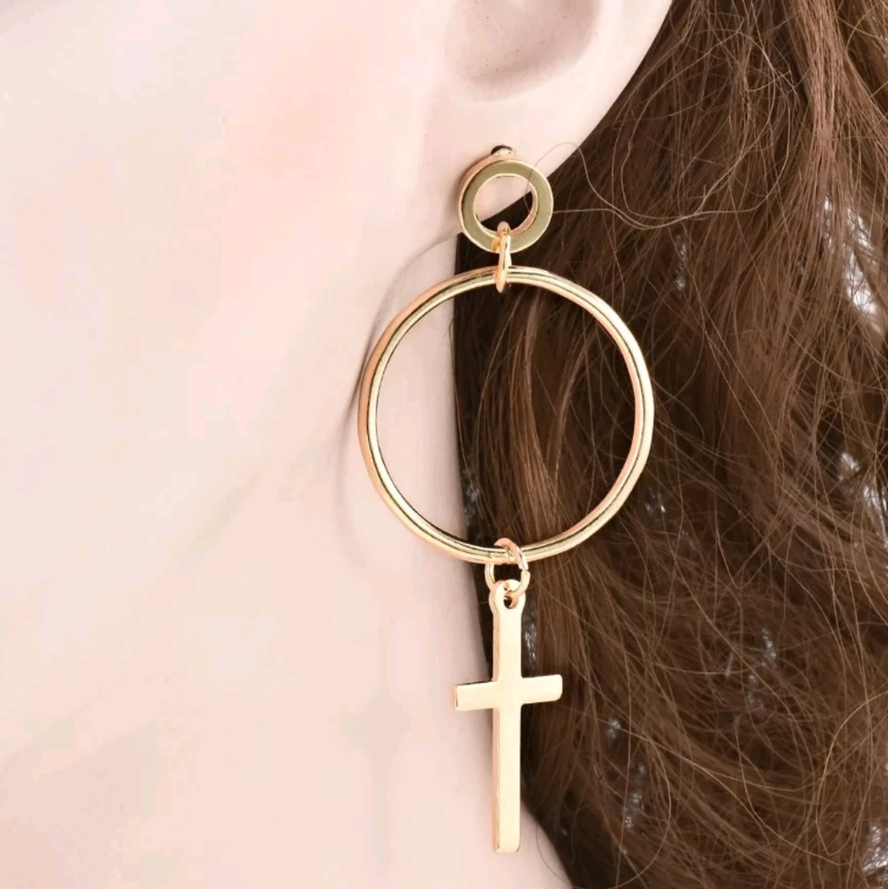 Dangly Cross Earrings